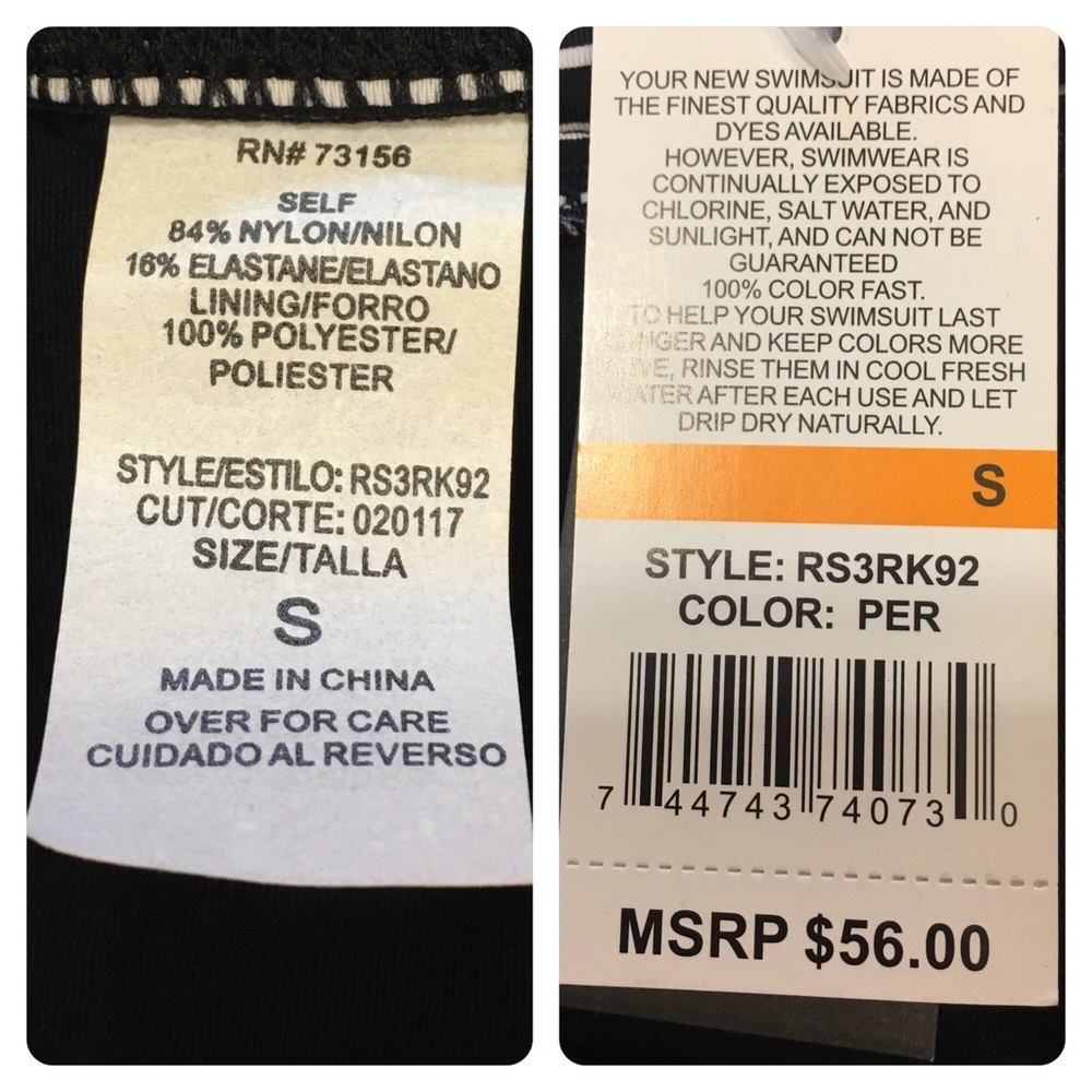 NWT! Kenneth Cole two piece swim - Picture 4 of 10